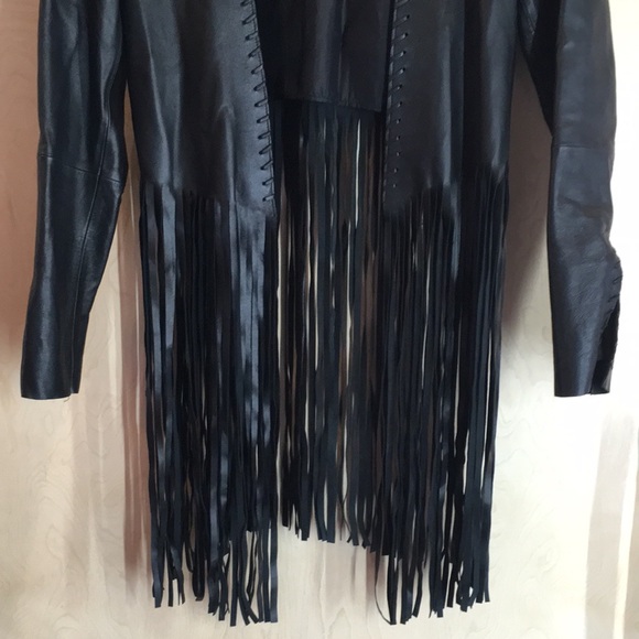 THEPERFEXT Christy Leather Fringe Jacket - Picture 8 of 17